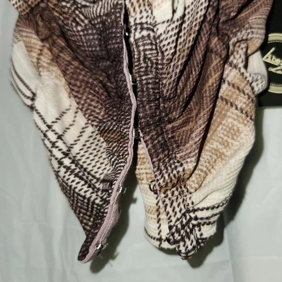 Brown Plaid Crop Top - Picture 3 of 4